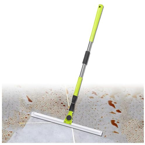 RYJYQYX Scopa Magica Spazzatrice, con Manico Lungo 130 Cm Seccatoio per Pavimenti, Tira Acqua per Vetri per Pavimenti in Cemento,Piastrelle del Bagno,Large:50×130cm