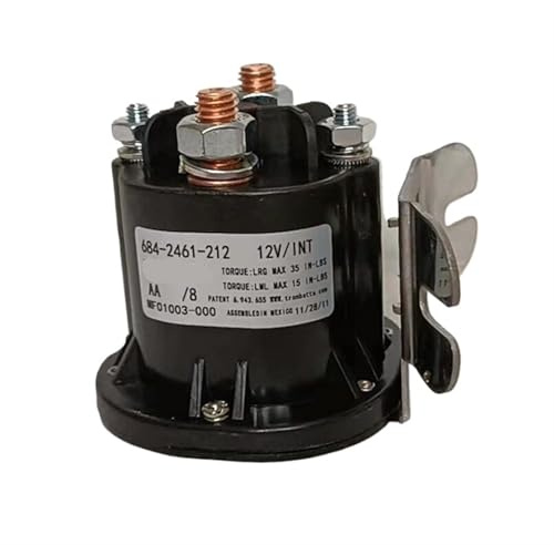 LZYANG 684 2461 212 12V 24V 36V 48V INT Pompe Contacteur Ascenseur Solénoïde Relais for Transpalette Pièces Tracteur Caravane Camping(12V)