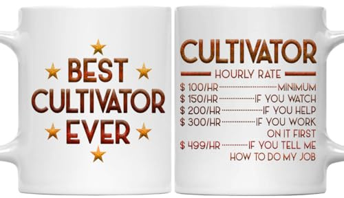 MONIZILUCKY Cultivator Mug Best Cultivator Ever Gift 11oz White Ceramic Coffee Mug for Office Work Friends Coworkers Birthday Thanksgiving Christmas Gift for Cultivator