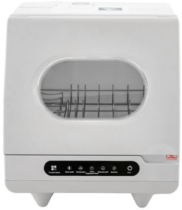 Tischgeschirrspüler mit Wassertank/Touch Control, Mini Geschirrspüler mit/ohne Wasseranschluss, Single Tisch Spülmaschine Kleine Dishwasher für Wohnungen, Camping und Wohnmobile