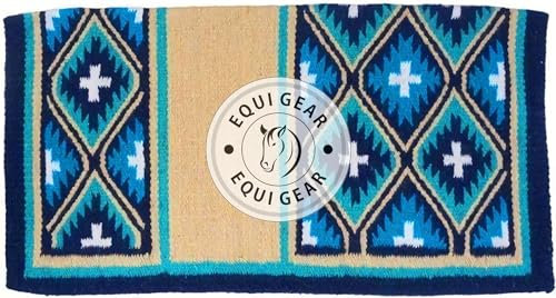 EQUIEMPRESS Sattelunterlage Western Ranch/Westernsatteldecke aus Neuseelandwolle, Top Wool Pad Sensor Flex (Anpassung möglich) A-323 (36 x 42)