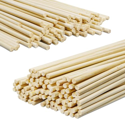 Bliceon 30 Stück Holzstäbchen zum Basteln, Rund Ø 10mm x 30cm für Basteln, Modellbau, DIY-Projekte und kreative Dekoideen, Natur Holzstäbe für Handwerker und Hobbybastler