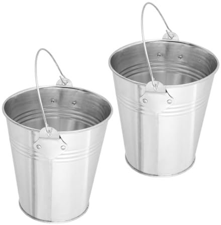 ibasenice 2pezzi Secchio per Grasso in Riutilizzabile Accessorio per Esterno Design Compatto Impugnatura Facile da Pulire