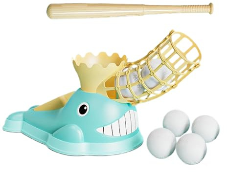Baseball Toy, Pitching Machine, Adjustable Height Durable Base Swing Trainer Easy Setup Family Fun Outdoor Play Kid Safe, Batting Pitcher for Kids, Teen, Family, Sports, Accessories