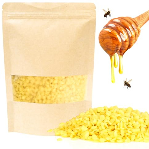 XCRPRT Bienenwachs Pastillen, 100% Reines Bienenwachs Granulat 500g, Perfekt Geeignet für Kosmetikprodukte, Cremes, Bienenwachstücher, Seife, Holzpolitur und Kerzenherstellung