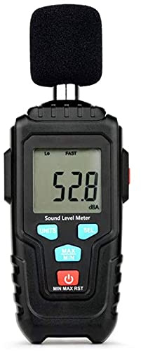 Decibelmätare, digital ljudnivåmätare handhållen ljudbrusmätare med LCD-skärm som mäter 30-130dB decibelmätare