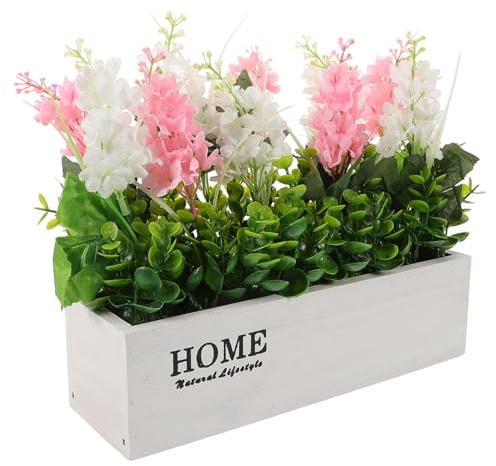 TOYZFRIENDY 1pcs Artificial Flower Plants Small Fake Plant Realistic Silk Hyacinth in Potted Elegant Design with No Special Care for Office Spaces and Outdoor Decoration