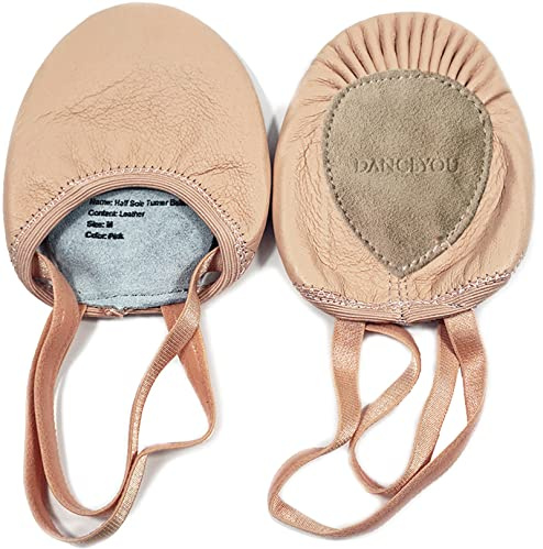 DANCEYOU Demi Pointes Chaussures Danse Gymnastique Rythmique Chaussons Ballet du Ventre Jazz Yoga Danse Moderne pour Femme Fille, Rose L