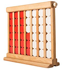 Vier gewinnt aus Holz, Strategiespiel für 2 Personen aus heimischen Buchenholz