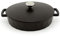 HearthStone Cookware - Cocotte baja Diamond de Hierro Fundido Esmaltado, Negro satinado, 28 cm, 3.8 l. Para Todas las Superficies, incluyendo Inducción y Horno.