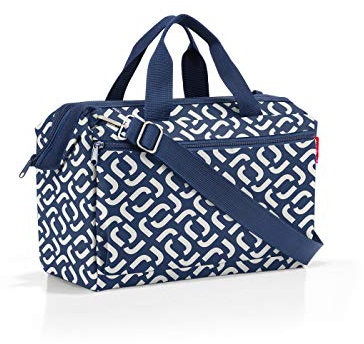 reisenthel Allrounder S Pocket MO4073 Signature navy - Reisetasche mit 11l Volumen - für Alltag Reisen und Büro - wasserabweisend - B 39 x H 26 x T 16,5 cm
