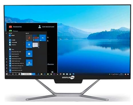 SIMPLETEK Ordenador de sobremesa All In One AIO i5 4200M 2,5 GHz 24 1080P WiFi HDMI Webcam negro (sin kit ratón ni teclado inalámbrico, 8 GB RAM SSD 480 GB + HDD 500 GB)