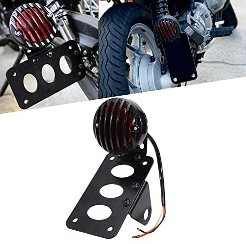 JMTBNO Feu Arrière Moto avec Support de Plaque D'immatriculation Latéral Feu de Freinage Feu de Stop Intégré Aluminium Étanche Universel 12V pour Sportster 883 1200 Cruiser Bobber Chopper