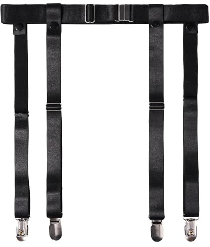 Women's Plus Size Thigh Garter Belts, Adjustable High Elastic Garter Belt and Stockings Set, Thigh High Stockings for Garter Belts