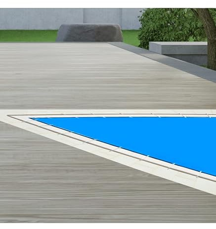 Acuacober-i Essential Cobertor Invierno Funda para Piscina de 3.00 x 3.00 m - Medidas totales Lona: 3.30 x 3.30 m/Color Exterior: Azul/Interior: Beige/GARANTÍA: 3 años