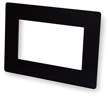 Double & Single Light Switch Surround Acrylic Finger Plate Panel Socket Multiple Colours (Double, Black)