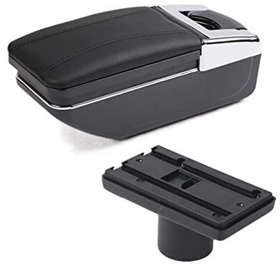 para Seat para Ibiza para Ibiza 6j 6L Caja De Reposabrazos Coche Caja De Contenido De Almacenamiento Central con Portavasos Cenicero con Interfaz USB (Color : A2 NO USB)