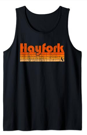 Hayfork, California Retro 80s Style Tank Top