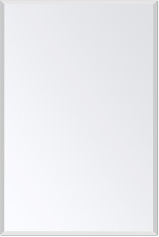 Frameless Bathroom Mirror for Wall, Rectangle Beveled Edge Mirror for Over Sink, Tempered Glass, Shatterproof, Hangs Horizontally or Vertically for Living Room, Entryway, Restroom, 24 x 16