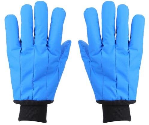 Ruiqas Guanti protettivi criogenici, guanti protettivi resistenti all'acqua con azoto liquido solido, guanti per basse temperature da 200 °C a 360 °C