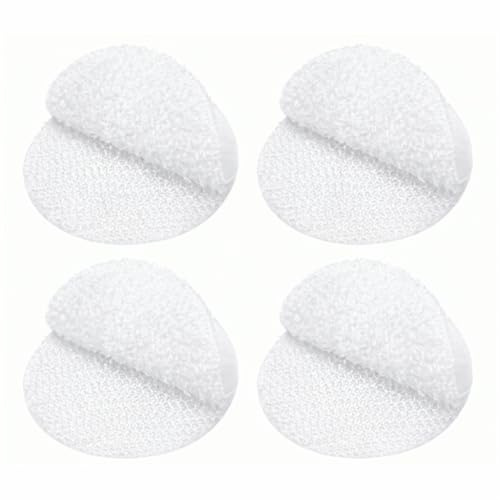 Klettpunkte selbstklebend extra stark, Klett Klebepunkte, Klettband rund selbstklebend, Klettpunkte groß in Weiß, Befestigung Ohne Bohren (Ø 45mm, 16 Stück)