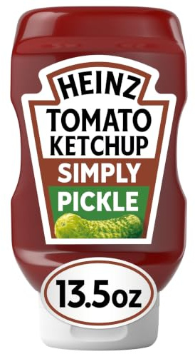 Heinz Ketchup à la tomate, aromatisé au cornichon, bouteille de 382,7 g