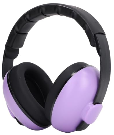 Casque Antibruit Professionnel NRR 31dB Cache-oreilles Pliable Violet pour Chantier Tonte Pelouse Voyage Avion Protection Auditive Maximale
