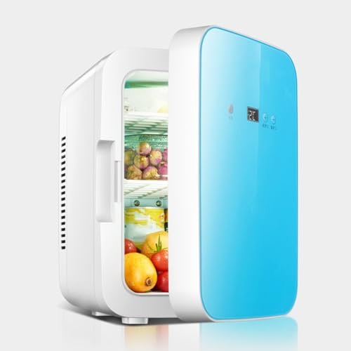 Mini Frigo De Chambre 8l Pour Les Soins De La Peau, Refroidisseur Et Réchauffeur, Mini Réfrigérateur De Voiture Petit Frigo Cosmetique Pour Les Aliments, Les Cosmétiques(Color:/Blue,Size:220V)