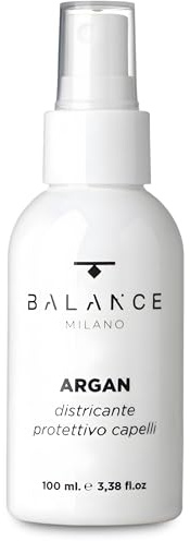 BALANCE MILANO - Spray Districante Capelli Senza Risciacquo con Olio di Argan - 100ml - Made in Italy - Protegge da Raggi UV e Calore - Nutre e Idrata - Protezione Solare Capelli