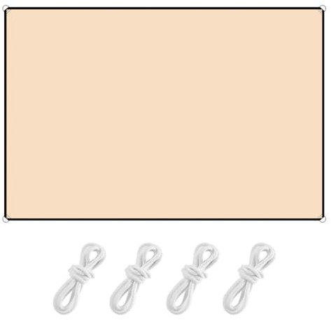 Kyrio Rectangular Sun Shade Sail, 2 x 3 m, Awning Canopy UV Block and Waterproof with Free Rope, for Lawns Gardens Swimming Pools Party Picnic Outdoors, Khaki