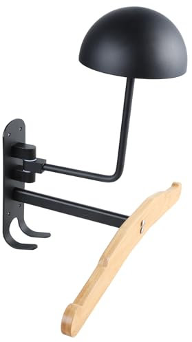 KUAIYIJU 180 ° Motorradhelme Rack Rotationen Metall Helme Halter Wandhalterung Helme Halter Helme Aufhänger für Mantel Hut