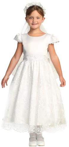 Catholic First Communion Dresses for Girls 10-12 White 1st Communion Dress Vestido de Primera comunion niña 10 Vestidos de Primera comunión 10-12 First Communion Dress for Girls 10-12 holy
