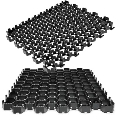Vodaland HEXpave – Pavimento Permeable-Estabilizador de grava- de 3 cm de Altura – Soporta hasta 12,000 kg – Ideal para Patios, Caminos, Bases de Cobertizos, Uso Vehículos Ligeros (pack de 5,85 m²)