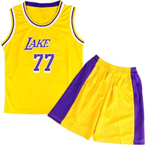 FUTERLY Camiset Baloncesto Niño, Conjunto Baloncesto Niño, Equipación Baloncestos Niños, Trajes de Baloncestos Niños Camiseta Tirantes,XXL