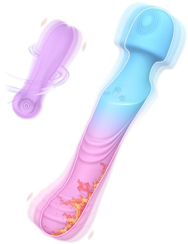Sex Toys Wand & Bullet Vibrators - Adult Toys G Spot Vibrator Dildo for Vaginal Anal Nipple Stimulation, Clitoral Stimulator Vibrators Wand Massager with 3*10 Vibration & Heating, Adult Toys for Women