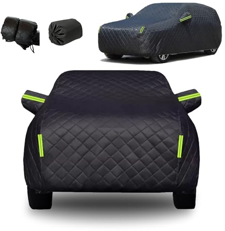 Bâche Voiture Exterieur Anti-grêle pour Hyundai Tucson SUV 2020-2025 Coton Épais Protection Contre la Grêle pour Housse Voitures Résistante UV Rayures Anti Neige,Convient à Toutes Les Saisons,Noir-DT