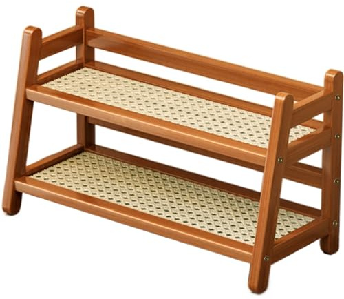 Gxdamxz Tassenregal, Tassenständer Holz, Tassenhalter Kaffeetasse 2 Stöckiges für Küche Esszimmer, Wooden Mug Holder Rack, 37x17x27cm