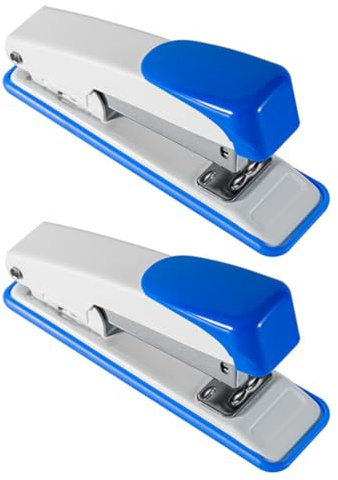 ABOOFAN 2Pcs Metal Staplers Standard Stapling Tool for Office Home School Desk Practical Lightweight Binding Supplies for Documents and Daily Use Random Color