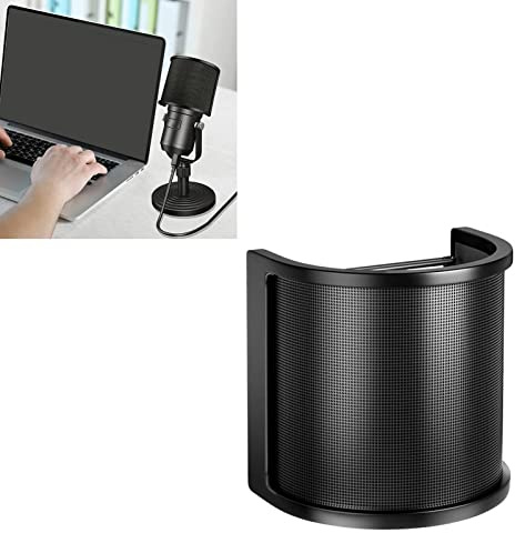 Naroote Filtro Pop para Micrófono, Protector Antichorro Vocal de 3 Capas para Canto en Estudio de Grabación, Plástico Metálico de 3,1 X,1 Pulgadas