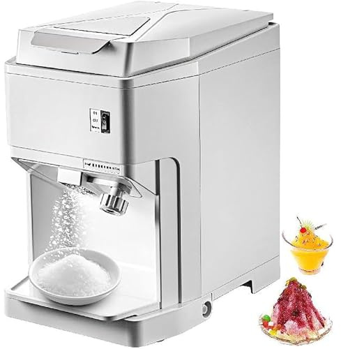 Tritaghiaccio elettrico da 460 W | Macchina per granite da 120 kg/ora con spessore regolabile | Design completamente aperto per una facile pulizia | Uso domestico, in cucina e commerciale