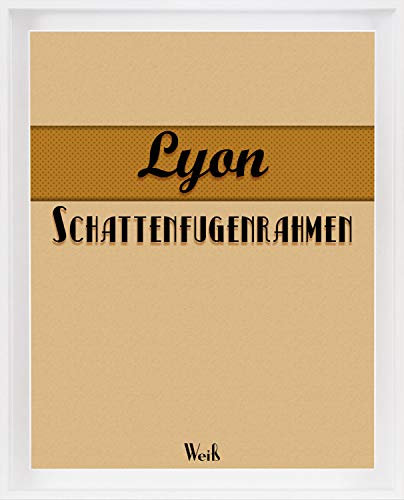 Homedeco-24 Lyon Schattenfugenrahmen 40x50 cm in Weiß ohne Verglasung ideal für Canvas Leinwand Bilder Farbwahl