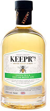 Keepr's Honey Gin - Gin Infused with Green Tea & British Honey - 37.5% ABV, 70cl Bottle
