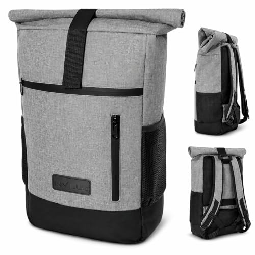 invilus ® - Rolltop Rucksack Damen und Herren aus Recycelten Plastikflaschen | Rucksack Uni | Laptop Rucksack | Rucksäcke Damen | Tagesrucksack Damen | Rucksack Schule | Jetzt Farbe wählen