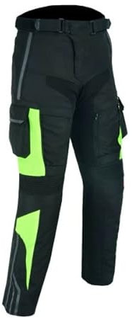 BOSmoto Motorradjacke Textil Roller Quad Biker Touring Touren Schwarz, Neon (Hosen, XXXL)