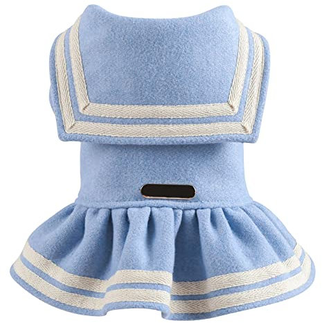 Tonsee Accessoire Hundepulli Strick Warmer dekorativer Rock für Haustiere, Welpen-Kostüm, Pullover, Haustierkleidung Strick Für Hunde (Blue, M)