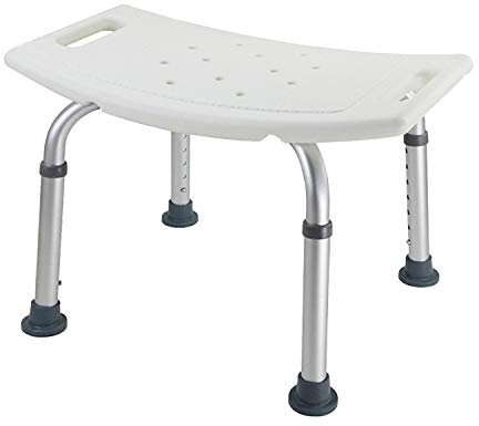 Jopassy Duschhocker Duschstuhl für Senioren,35-55cm Höhenverstellbar Badewannensitz für Senioren,Robuster Duschhocker,Aluminium Badsitz Belastbar bis 136 kg fur Alten und Schwangere