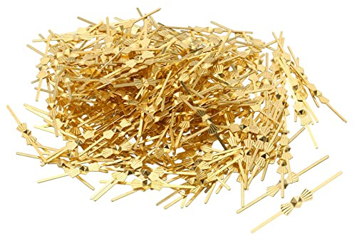 PATIKIL Chandelier Connector Clip, 350 Pack 33mm/1.3 Length Chandelier Bowtie Pin Replacement for Fastening Crystals Lamp Ceiling Light Parts, Golden