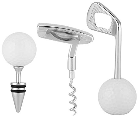 ZLXHDL Korkenzieher set wein golf geschenkset Zinklegierung für golfer zubehör herren weinzubehör Für Wein, Bier, Barzubehör