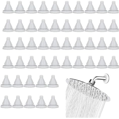 50 Ugelli Per Soffione Doccia Sostitutivi Per Foro Di Spruzzo Ugello In Silicone Beccuccio Per Irrigatore Punte Rotonde Parti Di Riparazione Per Soffione Doccia (Gel di silice)