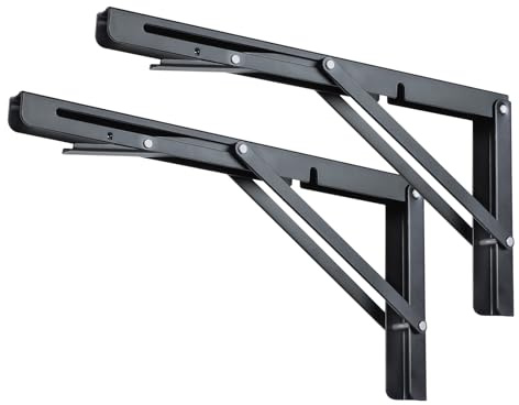 Toirxarn Klappkonsole 300mm Wand Klappkonsole Kapazität 150 kg 2 Stück - Rostfreier Stahl Schwerlast-Klappträger
